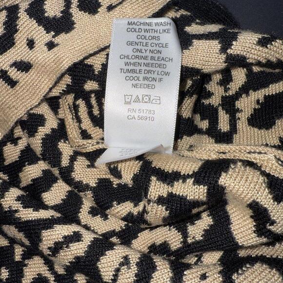 Maurices Cheetah Cat Print Dolman Sweater Quiet Luxury Classic Business Casual - Picture 14 of 14